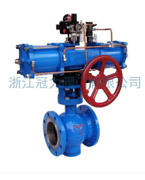 法蘭式V型球閥合流、分流、及流向自由的切換！